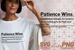 4x Christian Quotes Patience Wins SVG Cut Files Blessed Joy Product Image 2