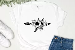 Boho Sunflower Arrow Svg, Sunflower Svg, Flower Svg Product Image 3