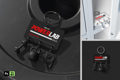 Gym Keychain with Charms Mockup Product Image 1