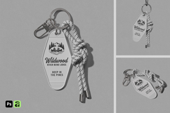 Motel Keychain with Rope Mockup Product Image 1