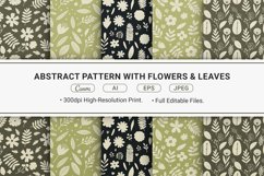 Abstract Seamless Pattern with flowers and leaves Product Image 1