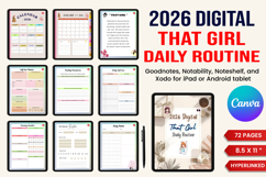 2026 Digital “That Girl Daily Routine Planner Product Image 1