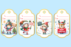 Printable Christmas Gift Tags with Merry Christmas sign Product Image 2