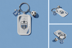 Football Keychain with Charms Mockup Product Image 1