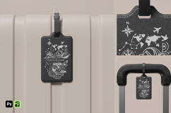 Leather Luggage Tag with Buckle Mockup Product Image 1