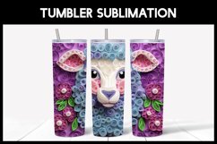 6 3D Sheep Tumbler Sublimation |3D Tumbler Wrap Product Image 2