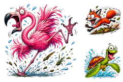 Funny Animal Sublimation PNG Bundle Product Image 1