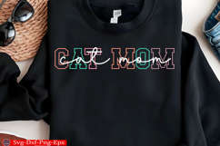 Cat Mom Shirt Gift Svg for Cat Mom Png Product Image 1