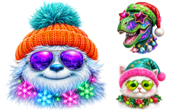 Cute Christmas Sublimation Bundle, Holiday Clipart PNG Product Image 1