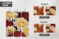 Chrysanthemum Flowers Tumbler Wrap| Tumbler Sublimation Wrap Product Image 1