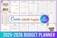 Editable 2025-2026 Budget Planner, Product Image 1