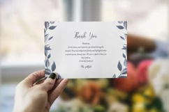 Floral Funeral Thank You Card. Ms Word and Photoshop Product Image 4