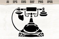 Stencil Vintage Telephone Product Image 1