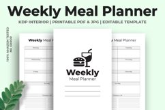 Weekly Meal Planner KDP Interior Product Image 1