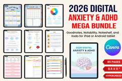 2026 Digital Anxiety &amp; ADHD Mega Bundle Product Image 1