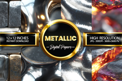 Metallic Glitter Digital Papers - 04 Variations Product Image 1