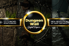 Dungeon Wall Digital Papers - 04 Variations Product Image 1