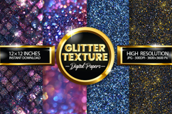 Glitter Texture Digital Papers - 04 Variations Product Image 1
