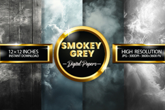 Smokey Grey Digital Papers - 04 Variation Product Image 1