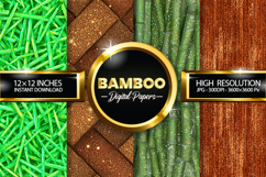 Bamboo Glitter Digital Papers - 04 Variations Product Image 1