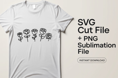 4x Floral SVG Wildflower Rose Daisy Cut Files Cricut PNG Product Image 2