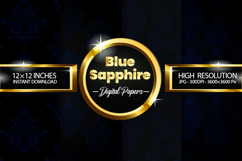 Blue Sapphire Digital Papers - 04 Variations Product Image 1