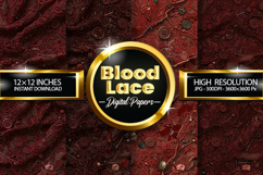 Blood lace Digital Papers - 04 Variations Product Image 1