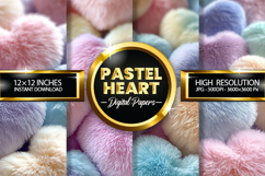 Pastel Heart Digital Papers - 04 Variation Product Image 1