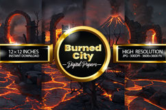 Burned City Digital Papers - 04 Variations Product Image 1