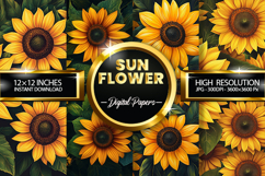 SunFlower Digital Papers - 04 Variation Product Image 1