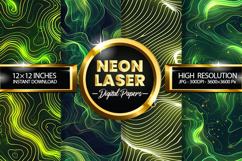 Neon Laser Digital Papers - 04 Variation Product Image 1