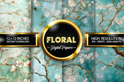 Floral Digital Papers - 04 Variation Product Image 1