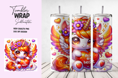 Unicorn Angel “Mom My Heart Tumbler Wrap Product Image 1