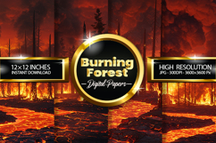 Burning Forest Digital Papers - 04 Variations Product Image 1