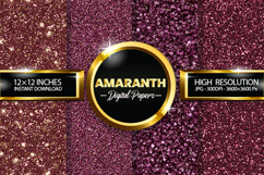 Amaranth Glitter Digital Papers - 04 Variations Product Image 1
