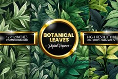 Botanical Leaves Digital Papers - 04 Variation Product Image 1