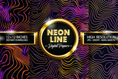 Neon Line Digital Papers - 04 Variation Product Image 1
