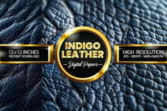 Indigo Leather Digital Papers - 04 Variation Product Image 1