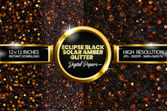 Eclipse Black Solar Amber Digital Papers - 04 Varitions Product Image 1