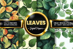 Leaves Digital Papers - 04 Variation Product Image 1