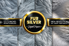 Fur Silver Digital Papers - 04 Variation Product Image 1