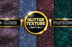 Glitter Texture Digital Papers - 04 Variations Product Image 1