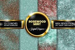 Rosewood Mint Digital Papers - 04 Variations Product Image 1