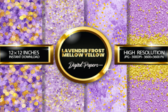 Lavender Frost Mellow Yellow Glitter Digital Papers Glitter Product Image 1