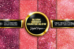 Blush Bright Hunter Glow Glitter Digital Papers Product Image 1