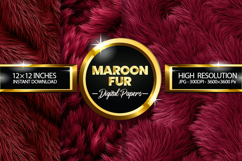 Maroon Fur Digital Papers - 04 Variation Product Image 1