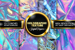 Holographic Texture Digital Papers - 04 Variation Product Image 1
