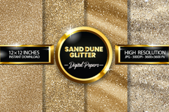Sand Dune Glitter Digital Papers - 04 Variations Product Image 1