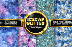 Icecap Glitter Digital Papers - 04 Variations Product Image 1