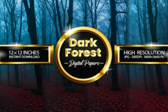 Dark Forest Digital Papers - 04 variations Product Image 1